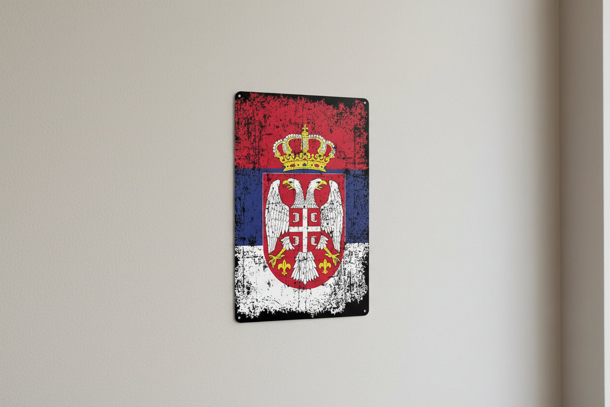 Vintage Serbien Schild