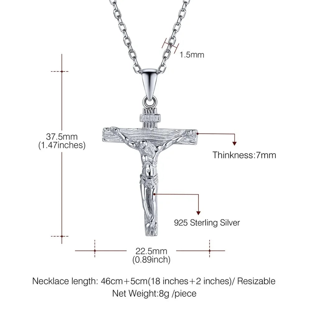 Jesus Kreuz Kette 925 Silber